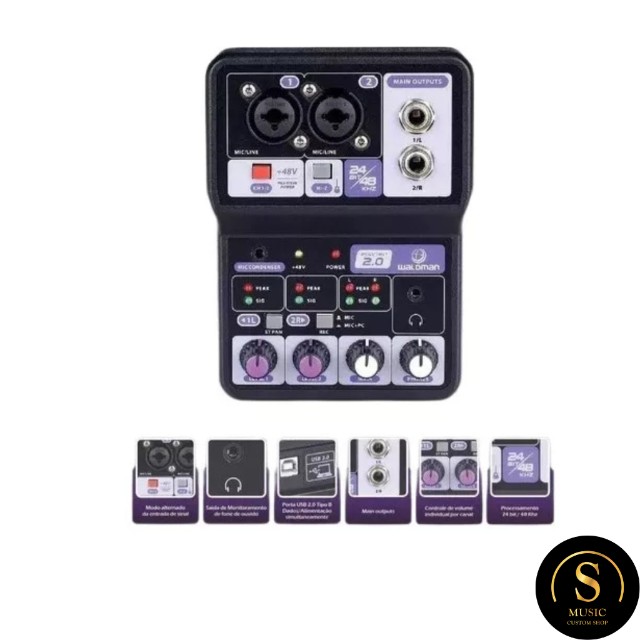 Mesa De Som Waldman Interface Podcast 2.0 Usb