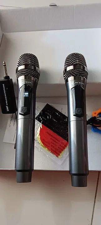 Kit de Microfones Sem Fio recarregável