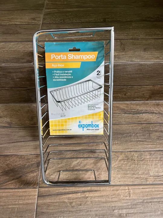 Porta shampoo retangular em inox  - Foto 2