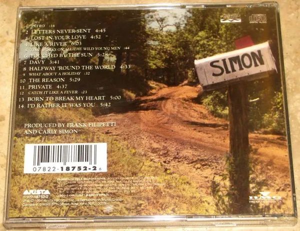 Carly Simon - Letters Never Sent (CD Made In Brasil ) - Foto 2