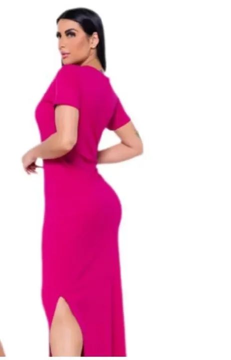 Vestido Longo Rosa - Novo