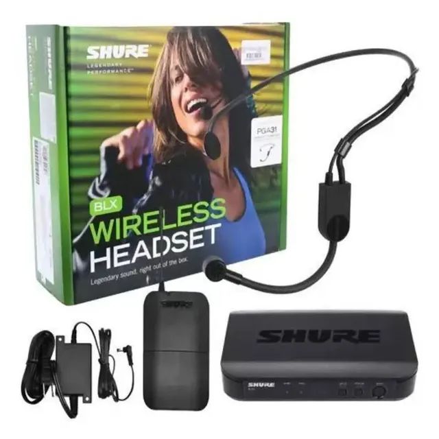 Shure Sistema de microfone sem fio BLX14/P31 com microfone Headset