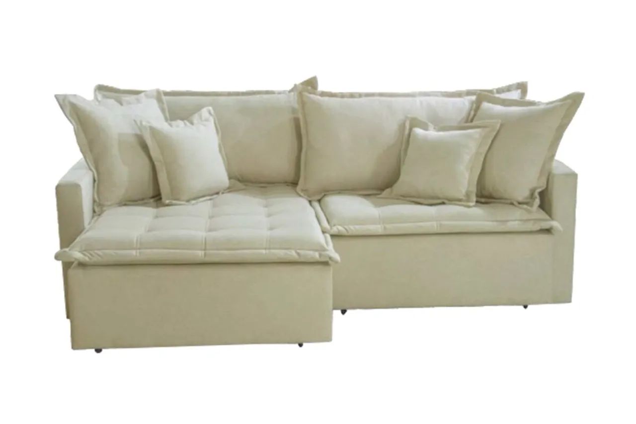 Sofá Cama Cinza 3 Lugares Molas Bonnel r54 - Foto 3