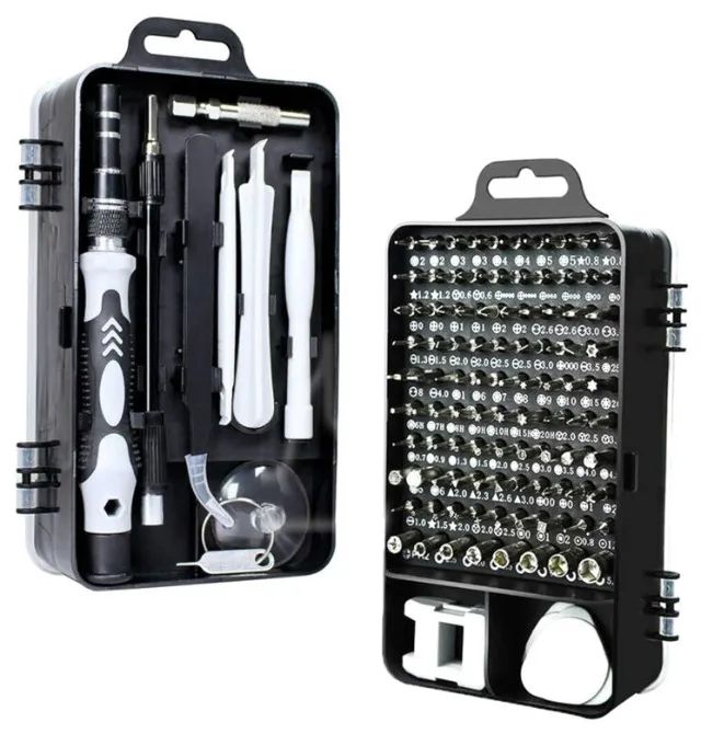 Kit Ferramenta 115 Chaves Precisão Reparo Manutenção Celular Notebook Tablet