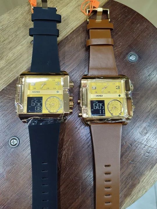 Relógio masculino pulseira de couro  - Foto 4