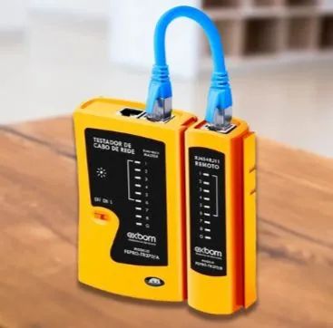 Testador Rj45 Testador De Cabos Rede Lan Rj45 Rj11 Exbom - Foto 2