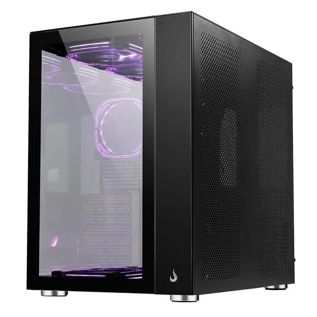Gabinete Gamer Rise Mode Galaxy Glass Standard, Mid Tower, ARGB, ATX,10x Cooler Fan, Preto - Foto 3