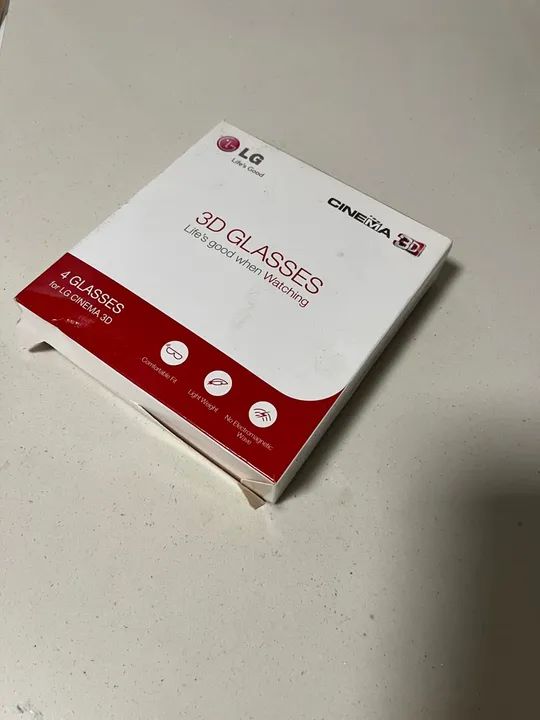 4 óculos 3D LG para tv nunca usado. Oportunidade - Foto 2