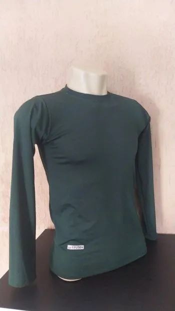 camisa termica verde militar - Foto 4