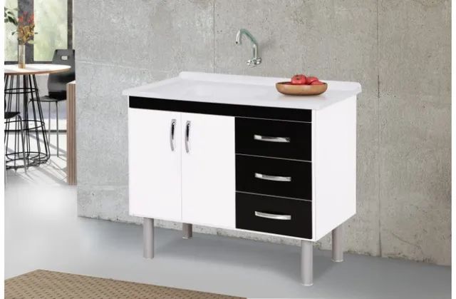 armário tóquio 95,2CM preto Aj Rorato