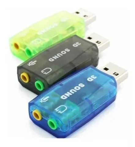 Placa de Audio Usb 5.1 Fone e Microfone