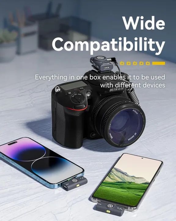 Hollyland Lark M2 Microfone de lapela sem fio para iPhone/Android/Câmera/PC/Laptop  - Foto 3
