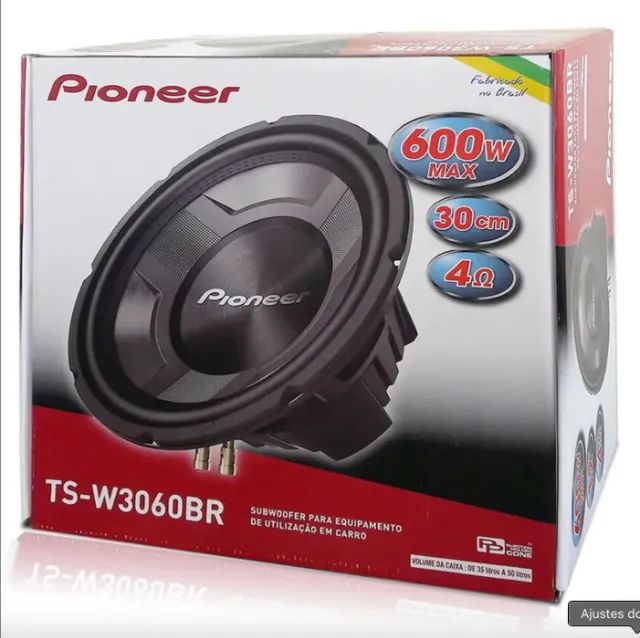 Subwoofer Pioneer TS-W3060BR 350rms 600W Novo 1 ano de garantia