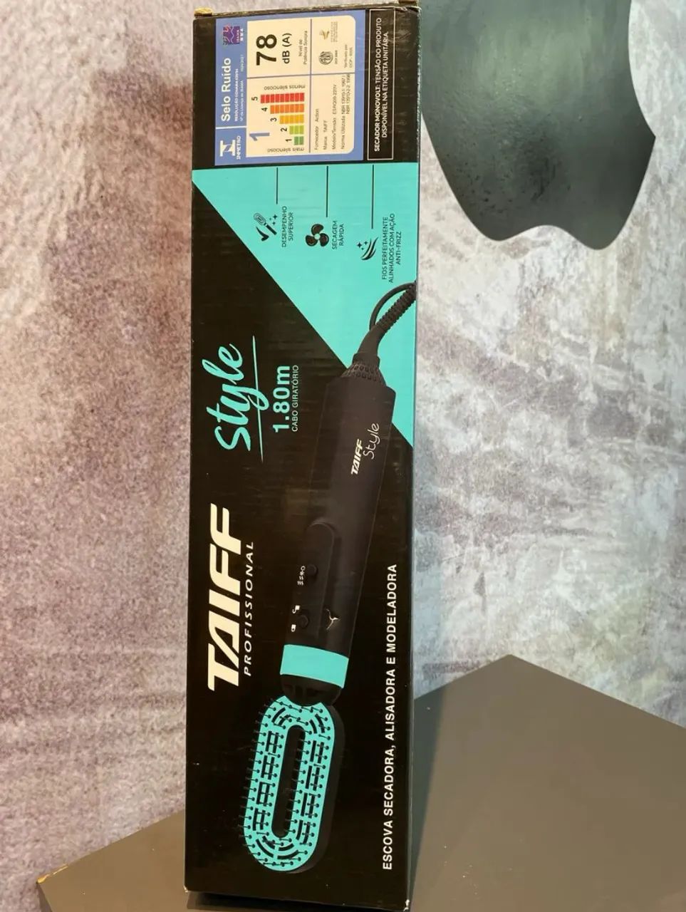 Escova Secadora Alisadora Modeladora Taiff Style Pro - 220v Preto E Azul