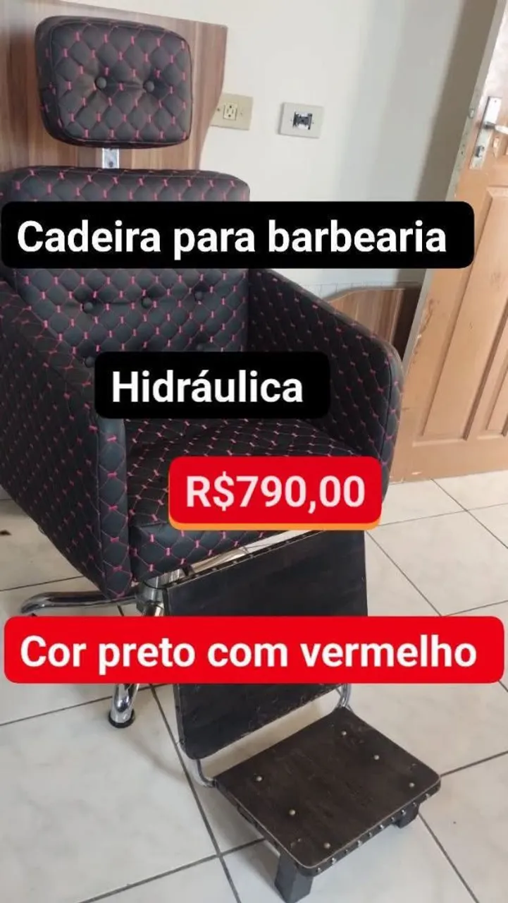 Cadeiras Hidráulicas para Barbearia , espelho