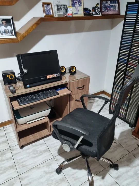 Computador Completo com Mesa, Cadeira e Impressora