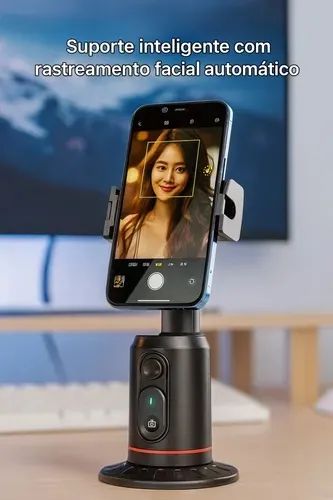 Suporte inteligente com rastreamento facial automático 360° - Foto 3
