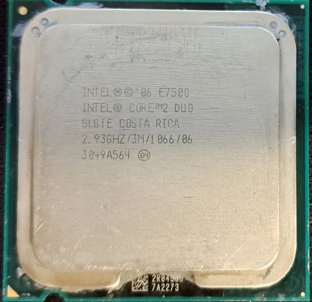 Processador LGA 775 Intel Core 2 Duo E7500 Funcionando