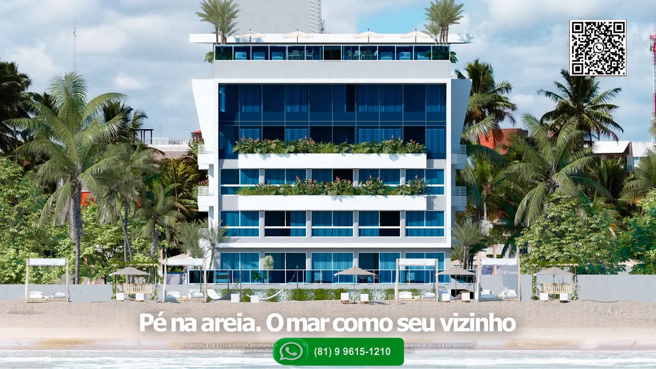 PORTO DE GALINHAS (LANÇAMENTO!) - Flat  26 m² sendo 1 quarto enfrente as piscinas naturais