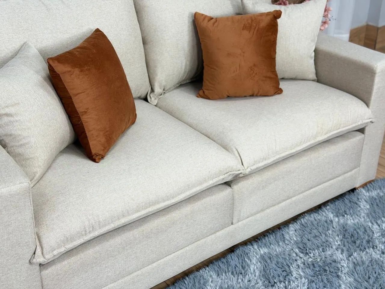 Sofá Living Manu Molas Ensacadas 1.80m  Linho Receba Amanhã  - Foto 2
