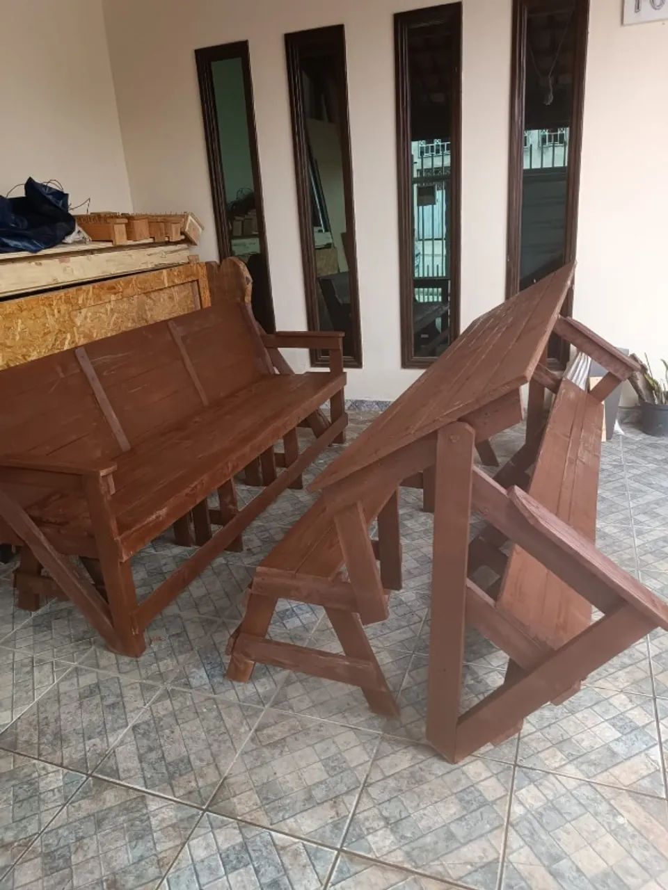 Banco e Mesa 2 em 1 - Rústico Sob Medida - Foto 5