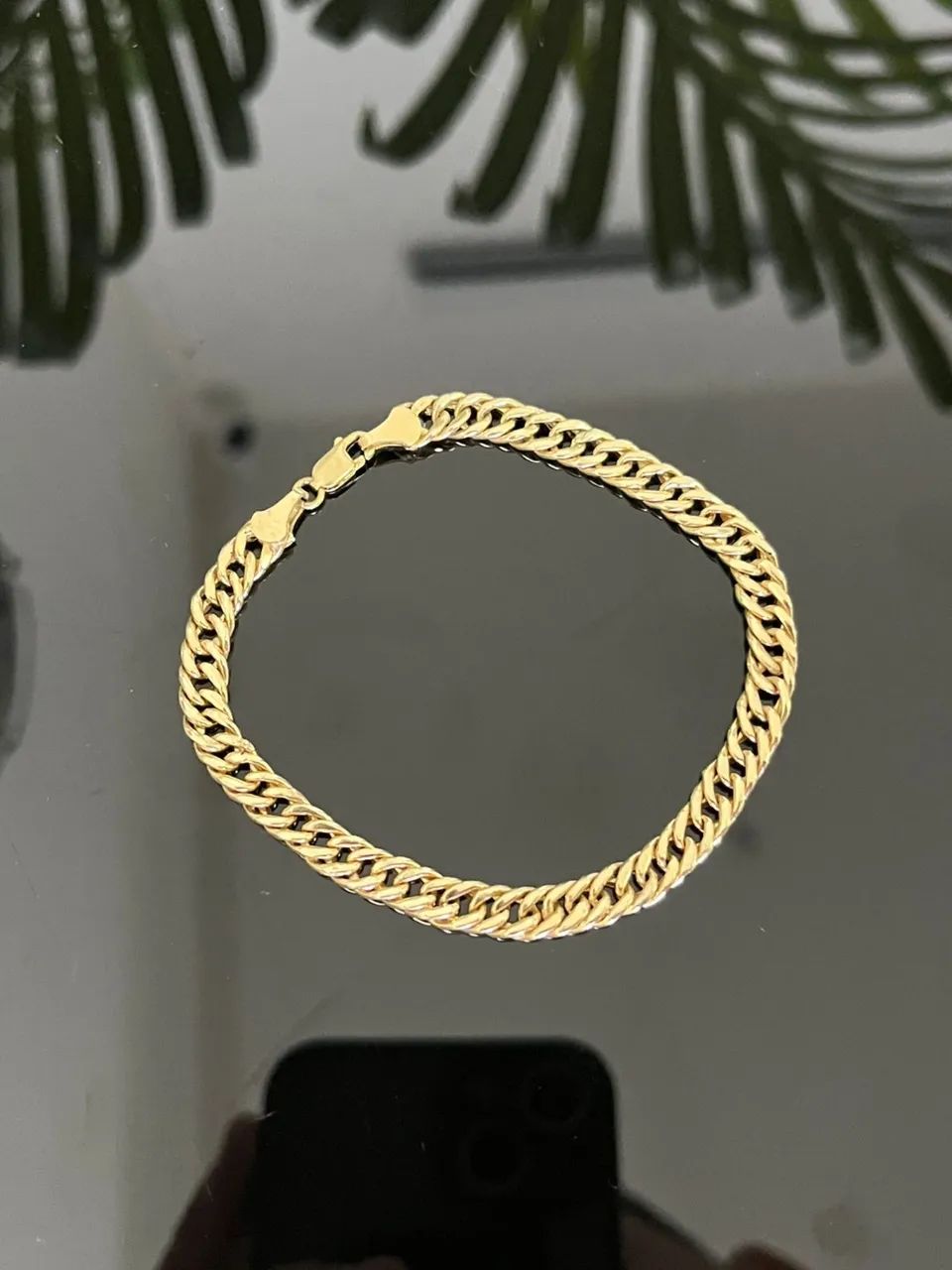 Pulseira Grumet Dupla fecho Mosquetão Ouro 18k  - Foto 3