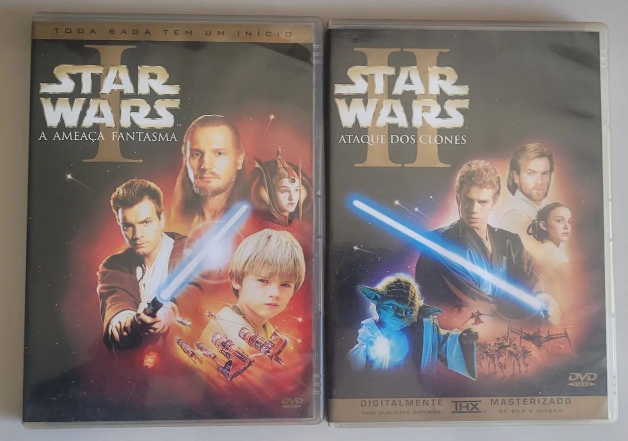 Star Wars DVD Ataque dos Clones e A Ameaça Fantasma