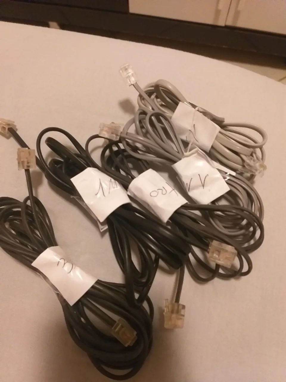 Lote de 6 cabos de telefonia