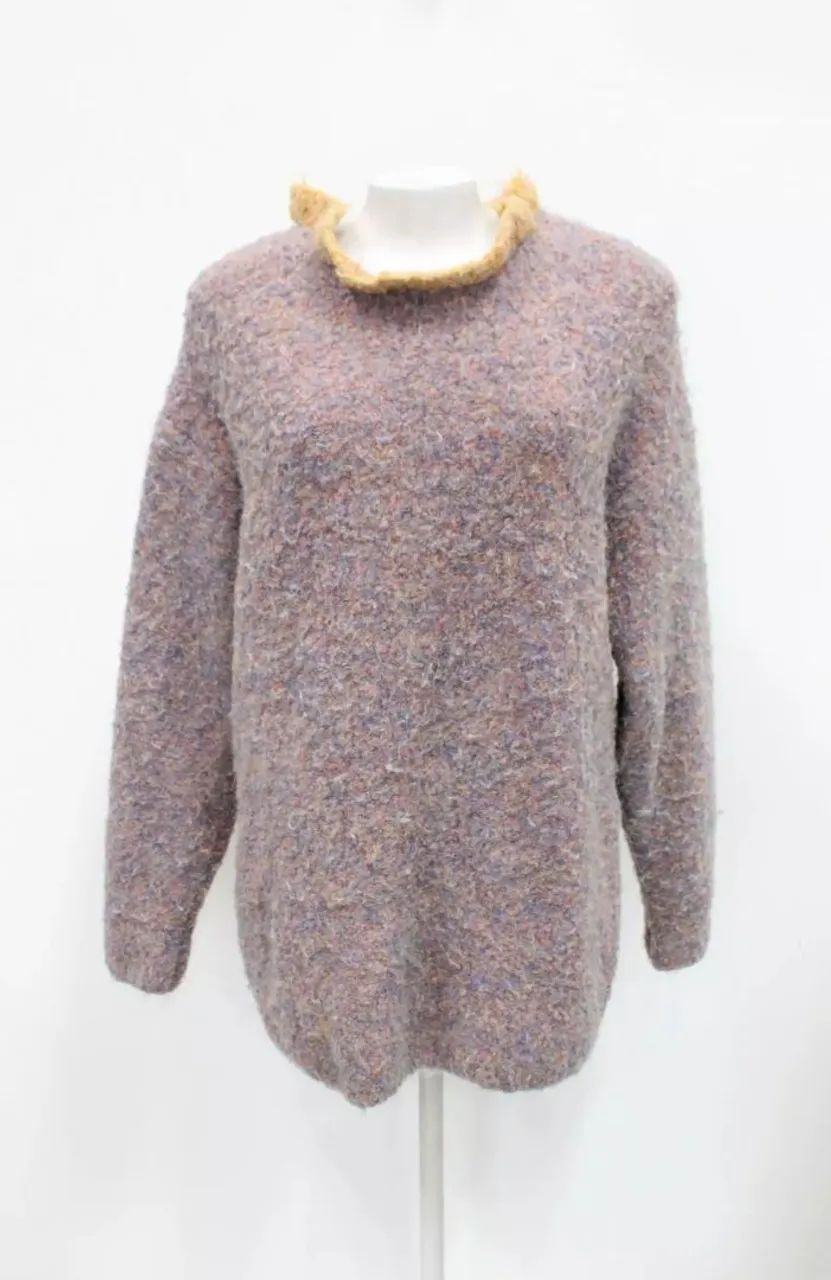 Suéter De Tricô Oversize Com Laço Zara  - Foto 2