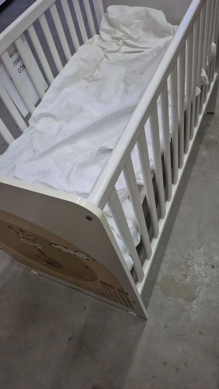 Berço em MDF branco - Foto 4