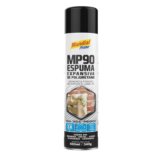 Espuma Expansiva de Poliuretano Vedação e Fixação 500ml Mundial Prime - Foto 3