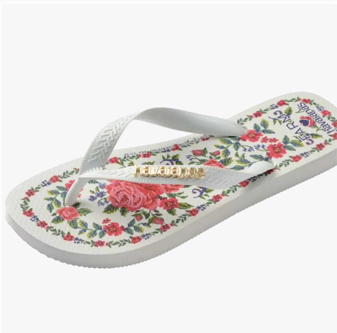 Chinelo Havaianas FARM Flor de realeza novo 