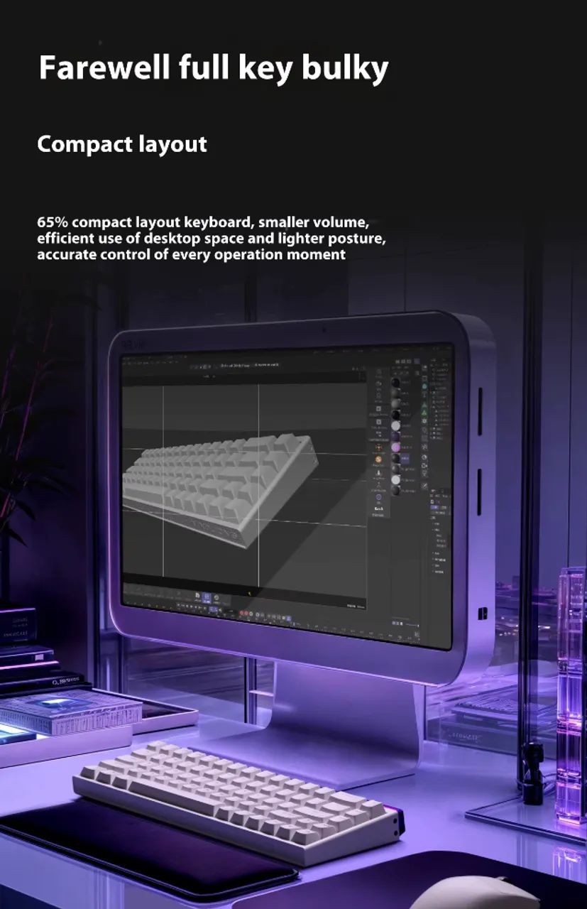 [Novo] Teclado Magnético MADLIONS NANO68, 8000Hz, 0.02 RT, Hot Swap, 65%, RGB, Branco, PC - Foto 4