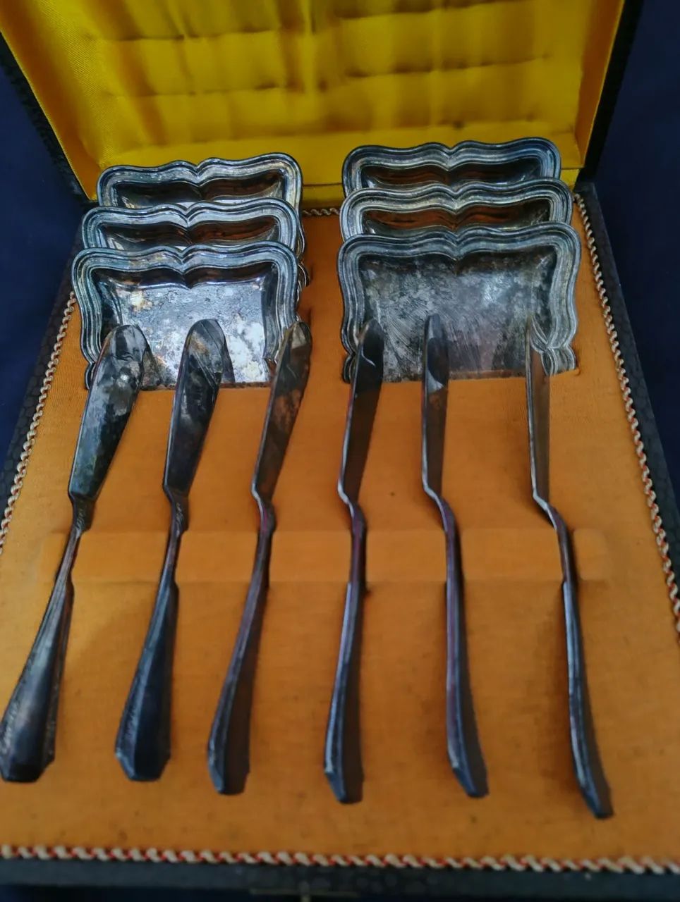 Faquinhas para manteiga E pratinhos Antigos - PRATA Wolf - Foto 2