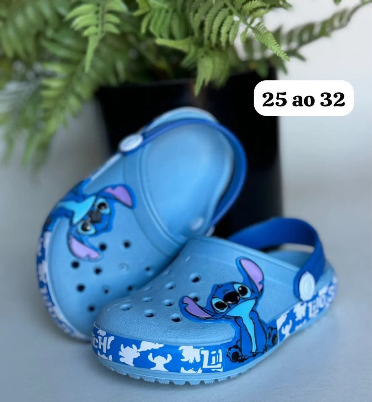 Sandália Crocs Infantil Stitch - Tamanhos 25 a 32