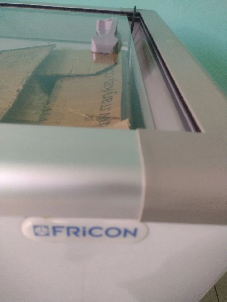 Freezer horizontal tampa de vidro 