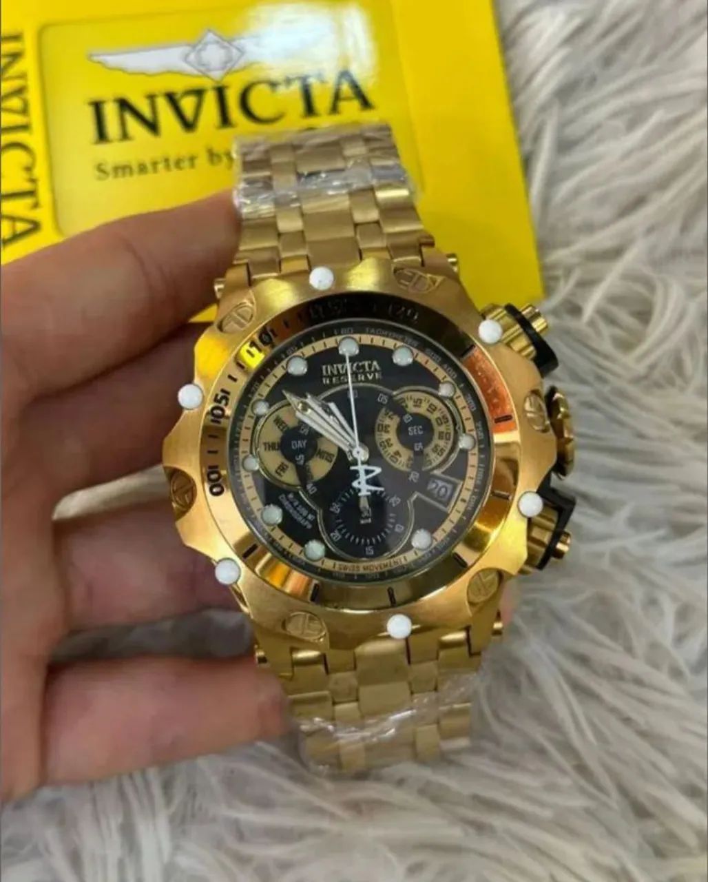 Invicta Venom Hubrid Banhado a ouro 18k Todo funcional 
