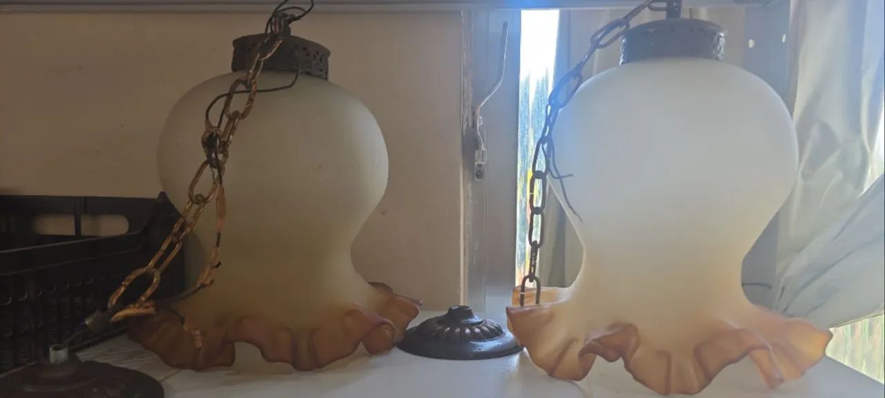 Par de lustres grandes retirada no local  - Foto 2