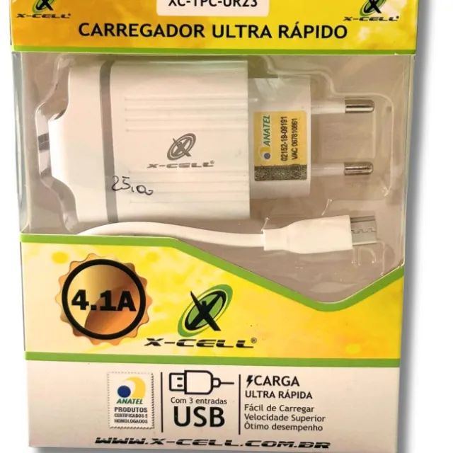 Carregador Turbo 4 USB 1 Tipo C Carregamento Rápido Universal Samsung Motorola Xiaomi iPho - Foto 3