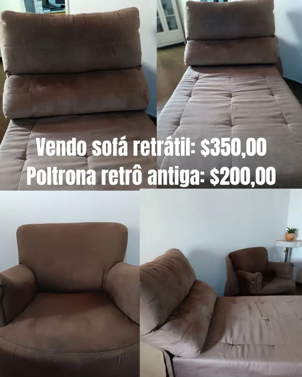 Vendo Poltrona e sofá retrátil. - Foto 4