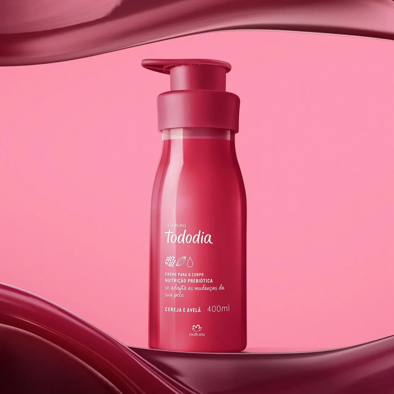 Creme Corporal Tododia Cereja e Avelã 400ml - Foto 2