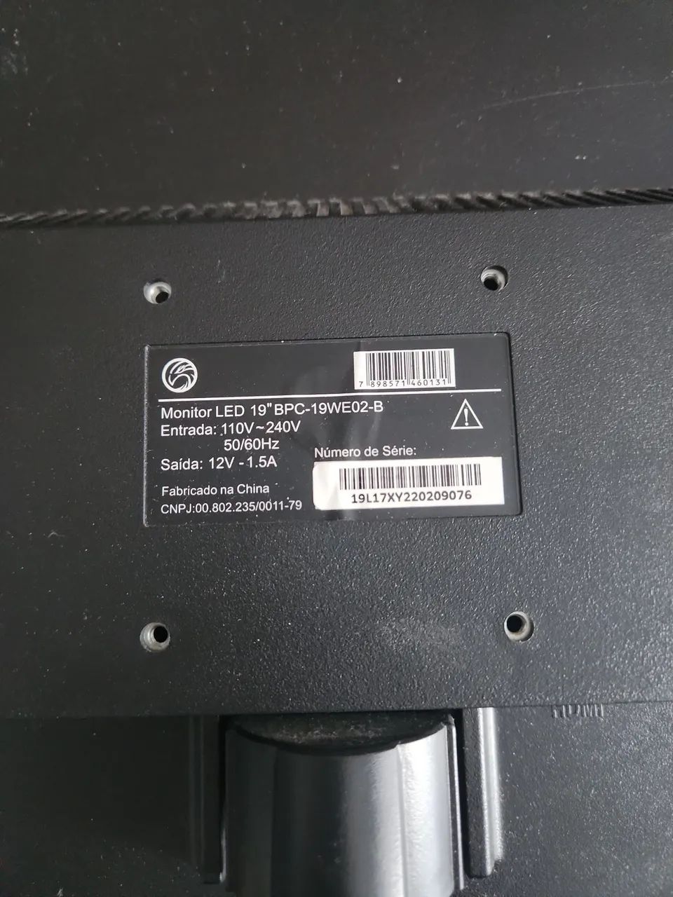 Monitor 19 polegadas Entrada HDMI 64302741034627121