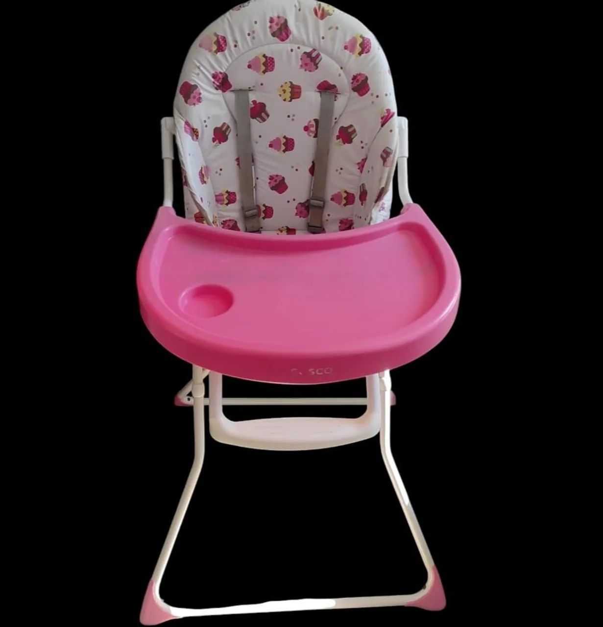 Cadeira Infantil Rosa com Bandeja
