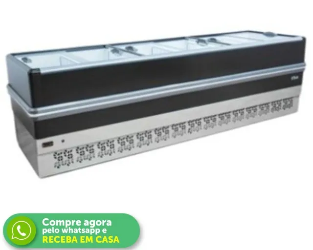 Ilha de Congelados Polar Vidro Reto 3M Dupla Ação - 220V Nova