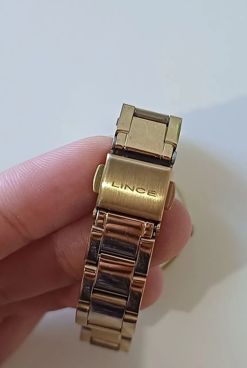 Relógio Lince - Quartz dourado  - Foto 4