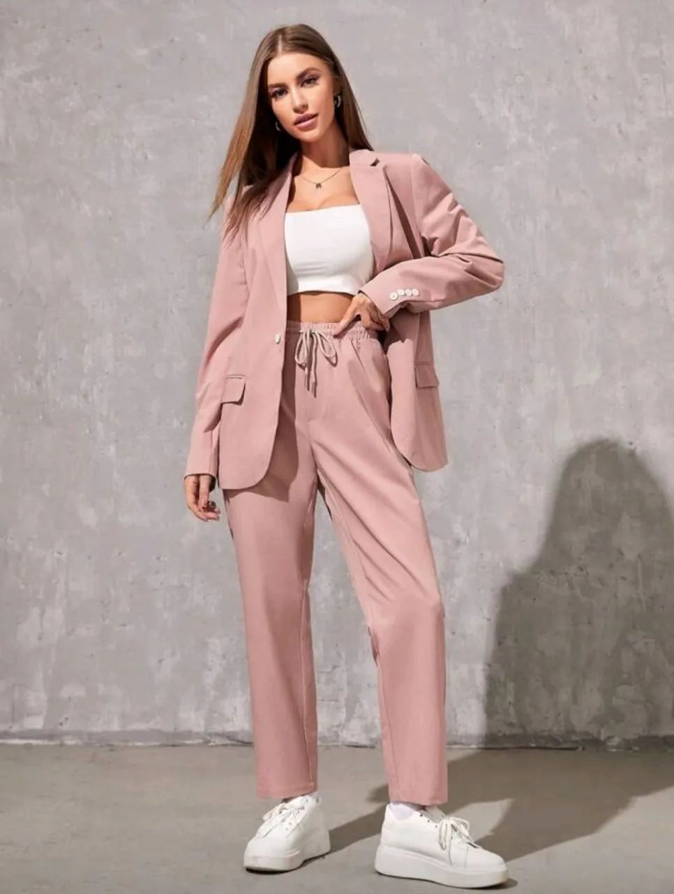 Conjunto Rosa Unisex terno  - Foto 3