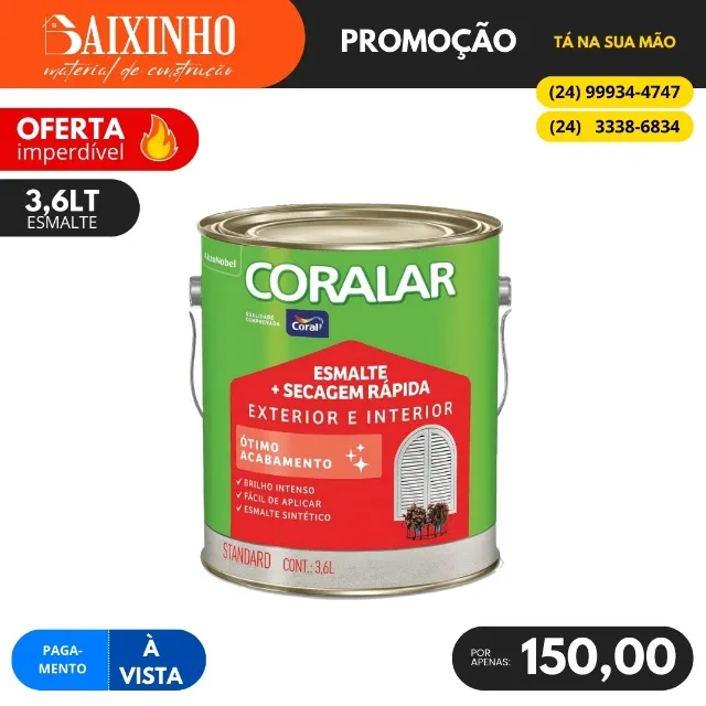 Tinta Esmalte 3,6LT Coralar
