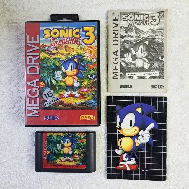 Sonic The Hedgehog 3 Completo Mega Drive - Tectoy. Lindo! Sega