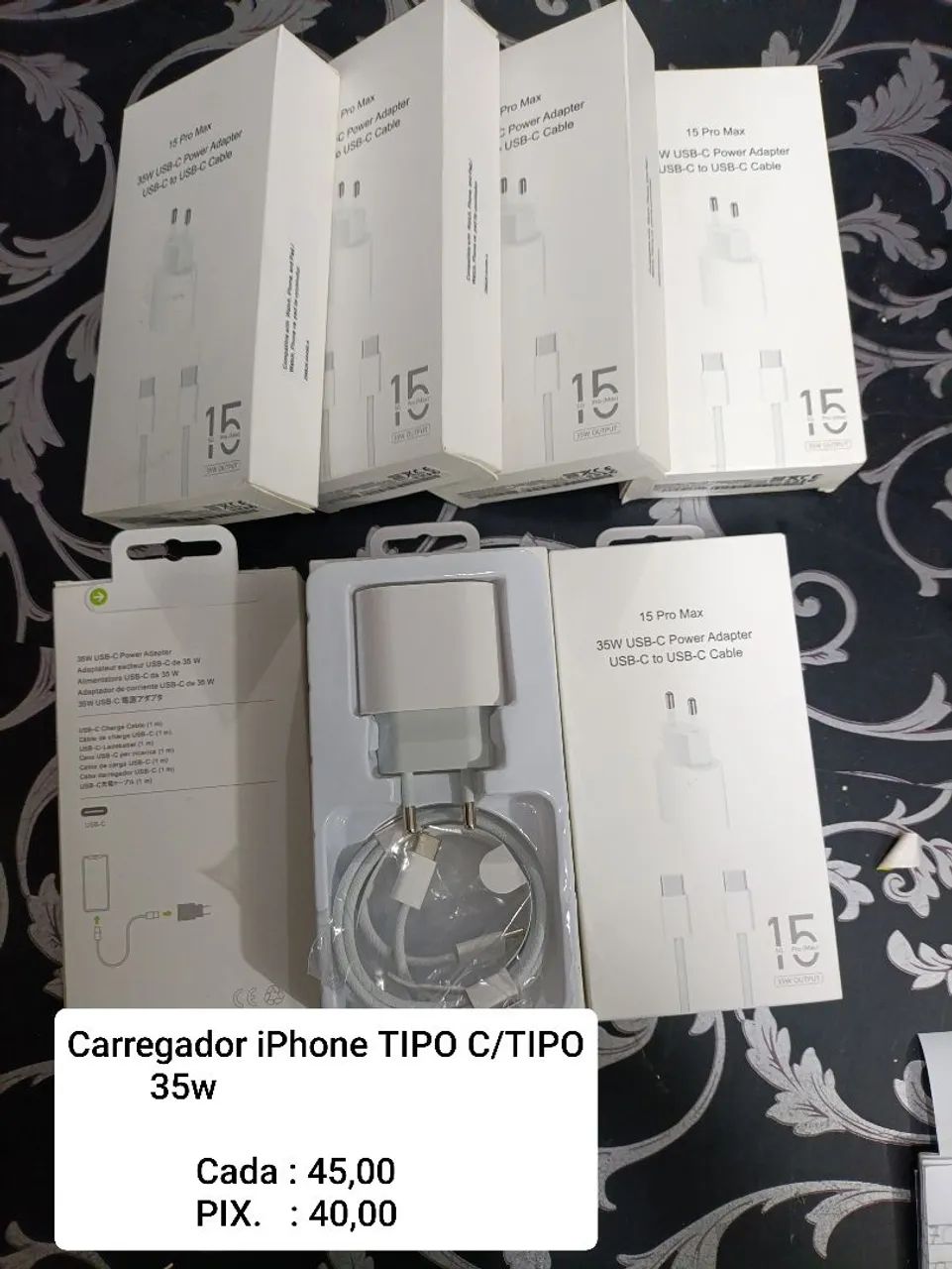 Carregador iPhone 35W Tipo C