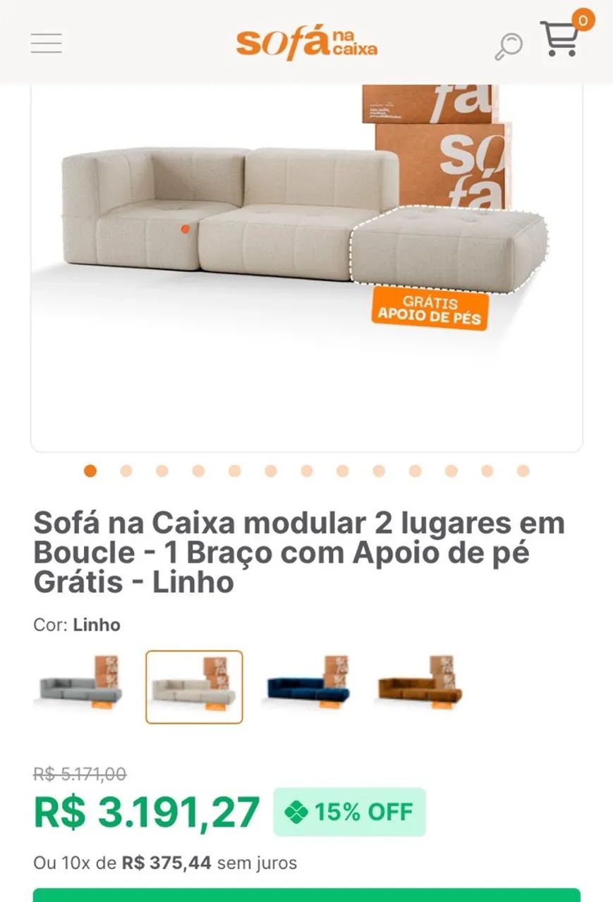 Sofá Modular Branco  - Foto 2